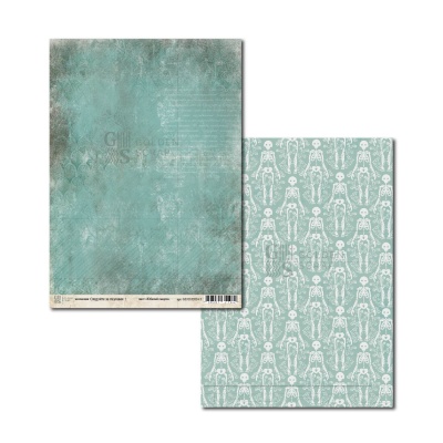 Набор двусторонней фоновой бумаги для скрапбукинга "Следуйте за пауками", плотность 235 г/м2, формат а4, 12 листов (6х2), БЕЗ ОБЛОЖКИ, арт. GS31102024