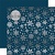 Кардсток с серебряным фольгированием Navy Winter Wonderland от  Carta Bella, 30,5х30,5 см