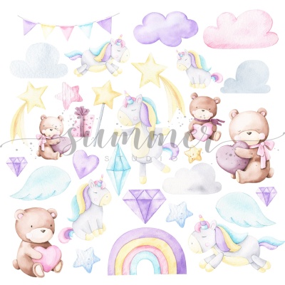 Набор для вырезания 18 листов "Детские мечты" 20х20 см (190 г/м), от Summer Studio