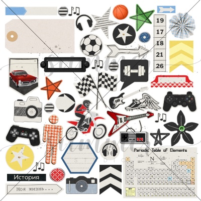 Набор двусторонней бумаги Драйв! 190гр, 20*20см, SS15032023, от Summer Studio