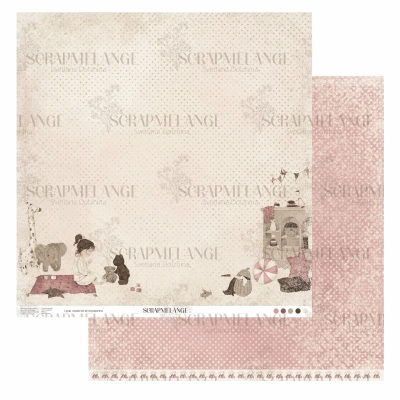 Набор бумаги для скрапбукинга Плюшевое королевство, 12 листов, 200 г/м2, от ScrapMelange Studio