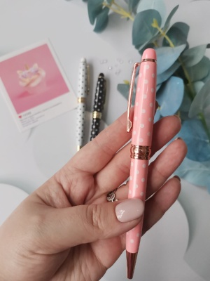 Ручка в горошек - Розовый