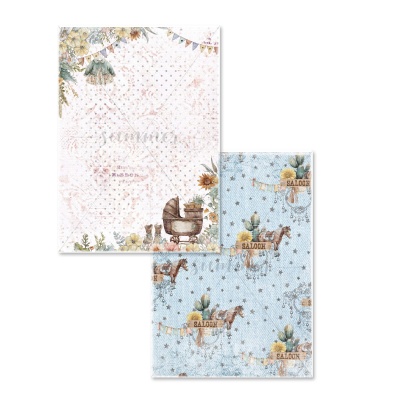 Набор двусторонней бумаги "Сказки дикого запада", 190гр, а5, 10 листов, SS07022024-14