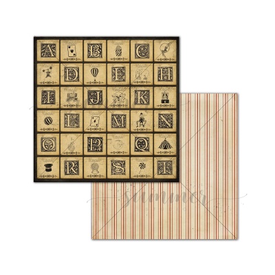 Набор двусторонней бумаги (10 листов + 1 бонус) "Circus" 30,5х30,5 см (250 г/м), от Summer Studio