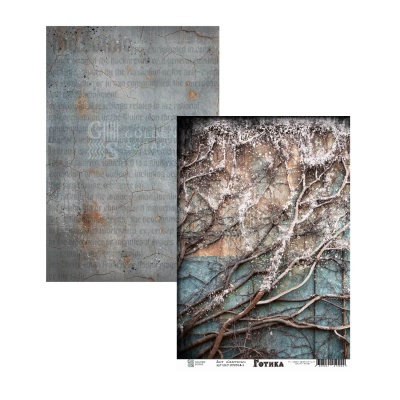 Набор двусторонней бумаги для скрапбукинга "Готика" от GoldenScrap, 10 листов + 2 бонусных обложки, формат а4, плотность 235 г/м2, арт. GS21092024