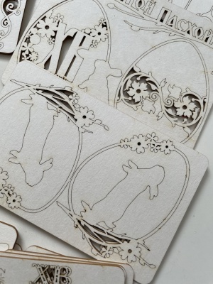 Набор фигурного картона (чипборда) "Светлая Пасха", 43 шт