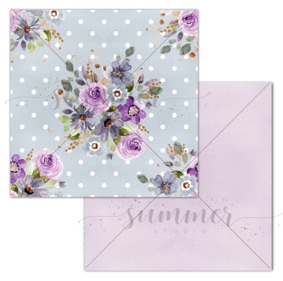 Набор двусторонней бумаги Spring melody (12 листов +1 бонус), 190гр, 20*20 см, SS10122021, от Summer Studio