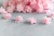 Тесьма шифоновые цветки, холодный розовый, 1 ярд