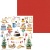 Набор фонов и листов для вырезания Cosy Winter - Red and Green Creative Pad от P13, 30х30, 12 листов, 240 г/м + 2 бонуса