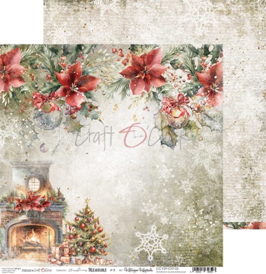 Набор двусторонней бумаги CHRISTMAS TREASURE 30,5x30,5cm, 250 гр/кв.м, 6 л.+ бонус, от Craft O'Clock