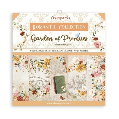 Набор двусторонней бумаги Garden of Promises от Stamperia, 10 листов 30,5x30,5, SBBL110