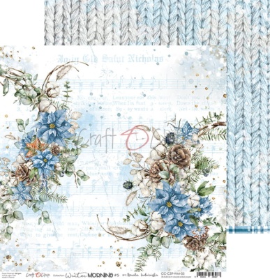 Набор двусторонней бумаги WINTER MORNING 30,5x30,5cm, 250 гр/кв.м, 6 л.+ бонус, от Craft O'Clock