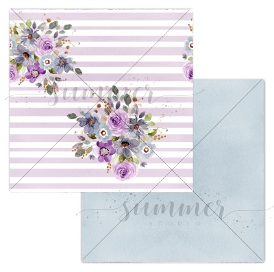 Набор двусторонней бумаги Spring melody (12 листов +1 бонус), 190гр, 20*20 см, SS10122021, от Summer Studio