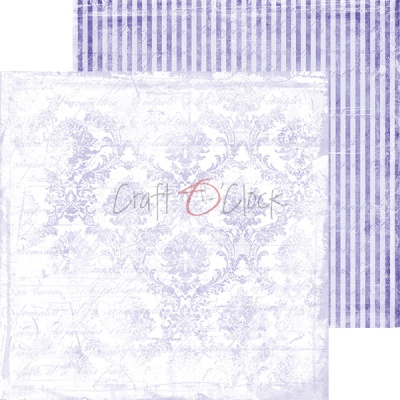 1/4 Набора двусторонней бумаги LAVENDER MOOD, 20,3x20,3cm, 190 гр./кв.м, 6 л. (6л.х1), от Craft O'Clock