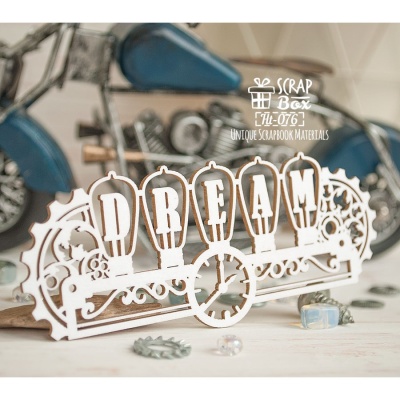 Чипборд надпись в стиле стимпанк "DREAM" Ht-076 от ScrapBox