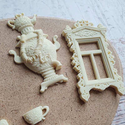 Набор отливок из пластика "Русская зима" к коллекции бумаги "Зимушка" от GoldenScrap