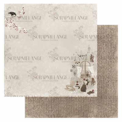 Набор бумаги для скрапбукинга Колючий Праздник, 12 листов, 200 г/м2, от ScrapMelange Studio