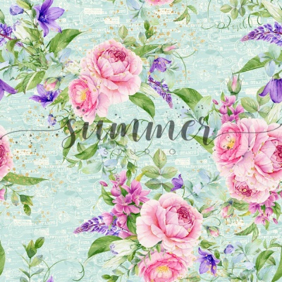 Фоновый набор двусторонней бумаги "The freshness" 20х20 см (190 г/м), от Summer Studio