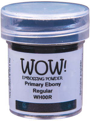 Пудра для эмбоссинга (первичные цвета) "Primary Ebony - Regular" от WOW!, чёрный, размер обычный