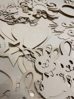 Сет заготовок для тиснения из пивного картона "Для девочек"