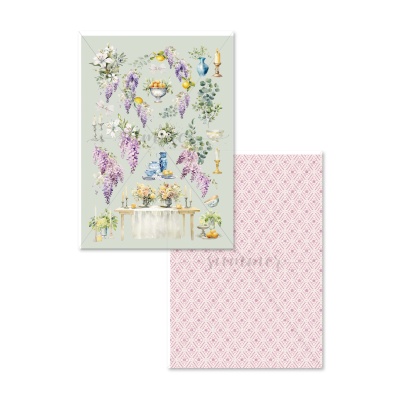 Набор двусторонней бумаги для вырезания "Южный ветер", GoldenScrap, 20 листов (10 лх2 шт), 235г, формат а5, SS12062024-cut